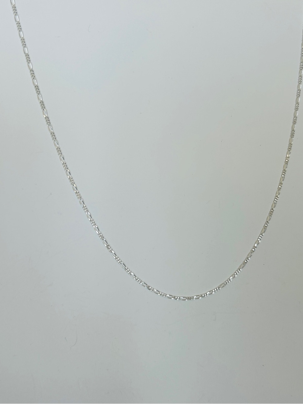 New Taxco Mexico 925 Sterling Silver Figaro Necklace 45 cm 2.04g Delicate Chain